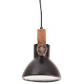 vidaXL Industriálna závesná lampa 25 W, čierna, okrúhla 19 cm E27