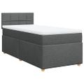 vidaXL Boxspring posteľ s matracom tmavosivá 90x200 cm látka