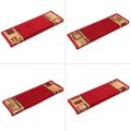vidaXL Nášľapy na schody samolepiace 5 ks 65x21x4 cm červené