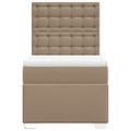 vidaXL Boxspring posteľ s matracom kapučínová 80x200 cm umelá koža