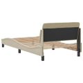 vidaXL Rám postele Dover krémová 100x200 cm látka