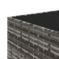 vidaXL Štvorcový záhradný konferenčný stolík sivý 50x50x30cm polyratan