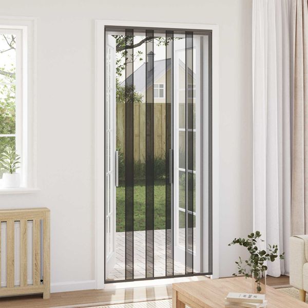 vidaXL Sietková dverová clona proti hmyzu Čierna 110 x 240 cm