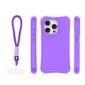 Puzdro Safepop s popruhom pre iPhone 15 Pro 6,1" fialové