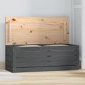 vidaXL Úložný box sivý 89x36,5x33 cm masívna borovica