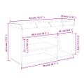 vidaXL Lavička na topánky betónovo sivá 82x32x45,5 cm kompozitné drevo