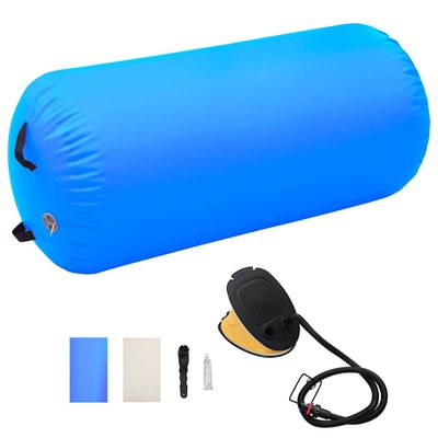 vidaXL Nafukovací gymnastický valec s pumpou 120x75 cm PVC modrý
