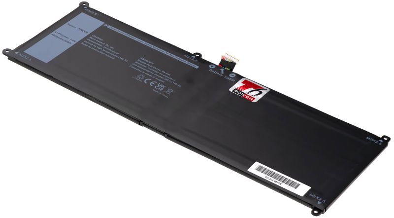 Batéria T6 Power pre Dell Latitude 12 7275, XPS 12 9250, 4000mAh, 30Wh, 2cell, Li-pol