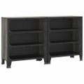 vidaXL Úložné skrinky 2 ks sivé 72x36x82 cm kov a MDF