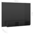 vidaXL Nástenná TV skrinka lesklá sivá 120x23,5x90 cm spracované drevo