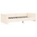 vidaXL Pohovka s USB krémová látková 90x200 cm