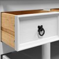 vidaXL Skrinka Corona, biela 112x43x191,5 cm, masívna mexická borovica
