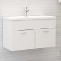 vidaXL Skrinka pod umývadlo, biela 80x38,5x46 cm, kompozitné drevo