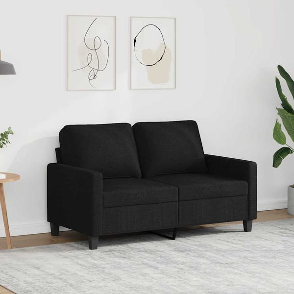 vidaXL 2-miestna pohovka čierna 120 cm látka