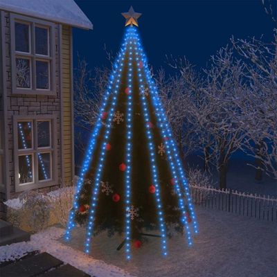 vidaXL Svetlá na stromček 500 LED, modré 500 cm, interiér/exteriér