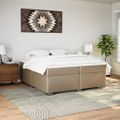 vidaXL Boxspring posteľ s matracom kapučínová 200x200 cm umelá koža