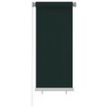vidaXL Vonkajšia zatemňovacia roleta 65 (Š) x 140 (V) cm tmavozelená HDPE