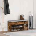 vidaXL Lavička na topánky Dub dymový 102x30,5x45 cm Upravené drevo