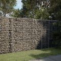 vidaXL Gabiónový kôš s krytom 200x50x150 cm pozinkované železo