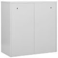 vidaXL Uzamykacia skriňa bledosivá a zelená 90x45x92,5 cm oceľová