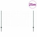 vidaXL Euro oplotenie s pilierom 25 x 1,2 m PVC potiahnutá oceľ Zelená