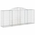 vidaXL Oblúkové gabionové koše 12 ks 300x50x120/140 cm pozink. železo