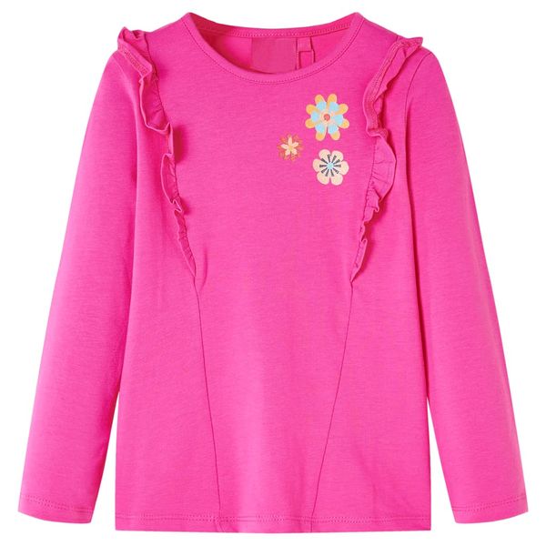Detské tričko s dlhým rukávom tmavoružové 92