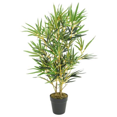 vidaXL Umelý bambusový strom 368 listov 80 cm zelený