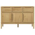 vidaXL Komoda FLORO vosková hnedá 114x43x74 cm borovicový masív