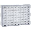 vidaXL Organizér so 64 zásuvkami 52x16x37,5 cm