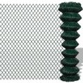 vidaXL Drôtené pletivo, oceľ 1,5x15 m, zelené