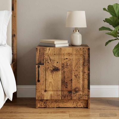 vidaXL Nočný stolík Staré drevo 43 x 34,5 x 47 cm Kompozitné drevo