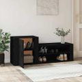 vidaXL Botník čierny 130x35x54 cm spracované drevo