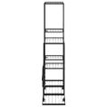 vidaXL Stojan na kvety s kolieskami 94,5x25x92,5 cm čierny kovový