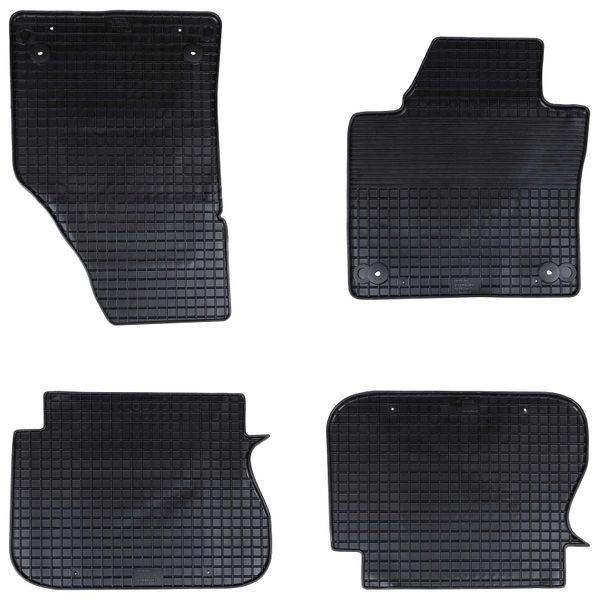vidaXL Autokoberec 4 pcs Čierny Guma