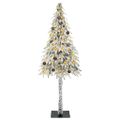 vidaXL Vianočný stromček s 300 LED-i Biela 210 cm PE a oceľ