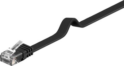 PremiumCord Plochý patch kábel UTP RJ45-RJ45 CAT6 3m čierna