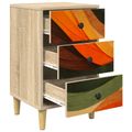 vidaXL Nočný stolík BONN Dub sonoma 36 x 33 x 60 cm Kompozitné drevo