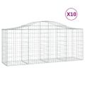 vidaXL Oblúkové gabionové koše 10 ks 200x50x80/100 cm pozinkov. železo