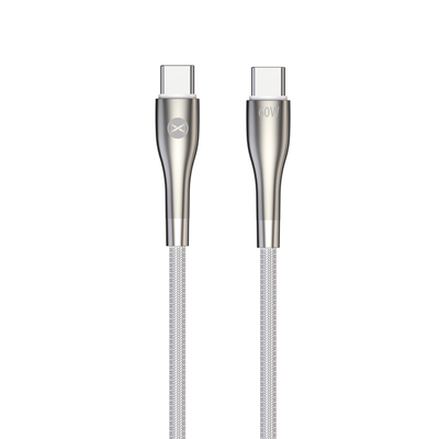 Forever Sleek kábel USB-C - USB-C 1,0 m 60W biely