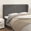 vidaXL Čelo postele so záhybmi sivé 183x23x118/128 cm umelá koža
