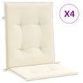 vidaXL Podložky na záhradné stoličky, nízke operadlo 4 ks 100x50x2 cm