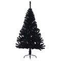 vidaXL Umelý predsvietený vianočný stromček Čierna 120 cm PVC