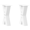 vidaXL Nohy konferenčného stolíka v tvare X, 2 ks, biele, 38 x (42-43) cm, oceľové