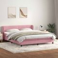 vidaXL Box Spring Posteľ s matracmi Ružová 200x210 cm Zamat