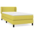 vidaXL Posteľný rám boxspring s matracom zelený 90x190 cm látka