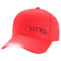 Kšiltovka s LED svetlom B-CAP 25lm, nabíjacia, USB, univerzálna veľkosť, červená SIXTOL