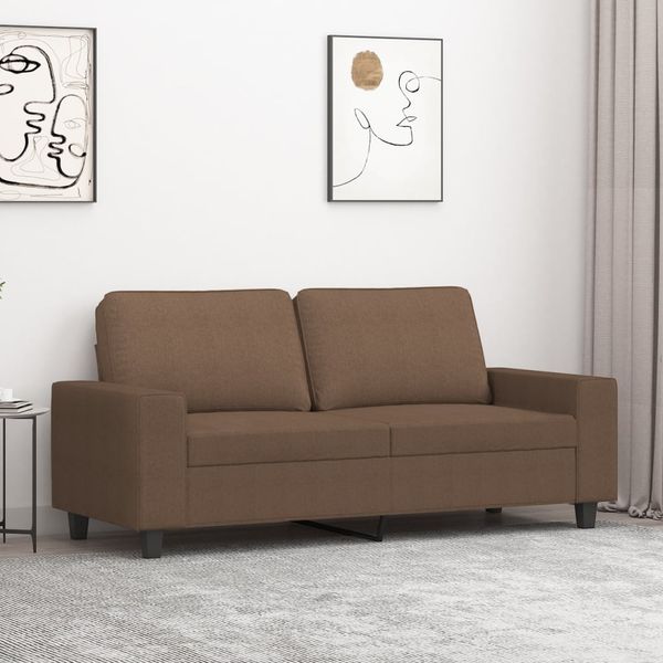 vidaXL 2-miestna pohovka hnedá 140 cm látka
