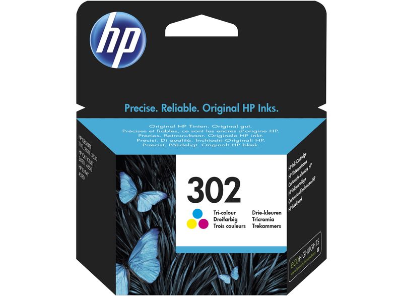 HP 302 3farebná kazeta, F6U65AE