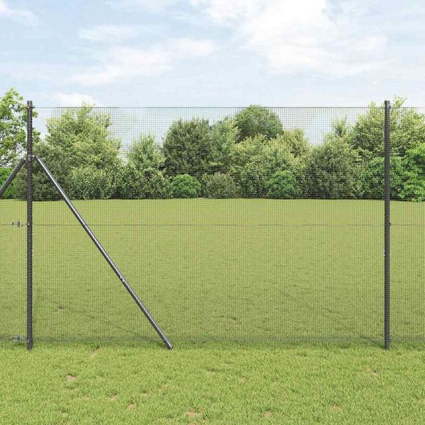 vidaXL Pevný kovaný drôtový plot 10 x 1,6 m PVC potiahnutá oceľ Sivá